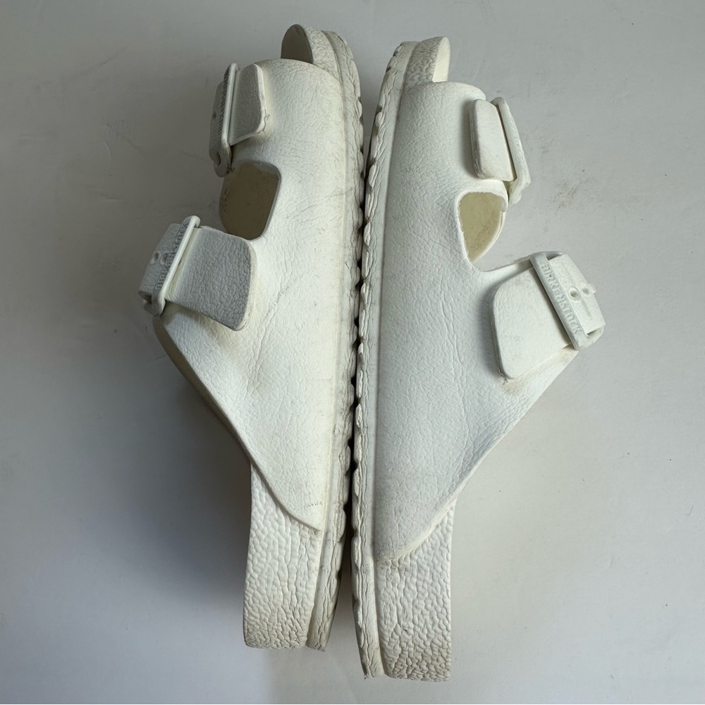 Birkenstock Arizona Sandals Youth Size 3 EU 34 Shoes EVA Beach White Washable - Picture 10 of 11